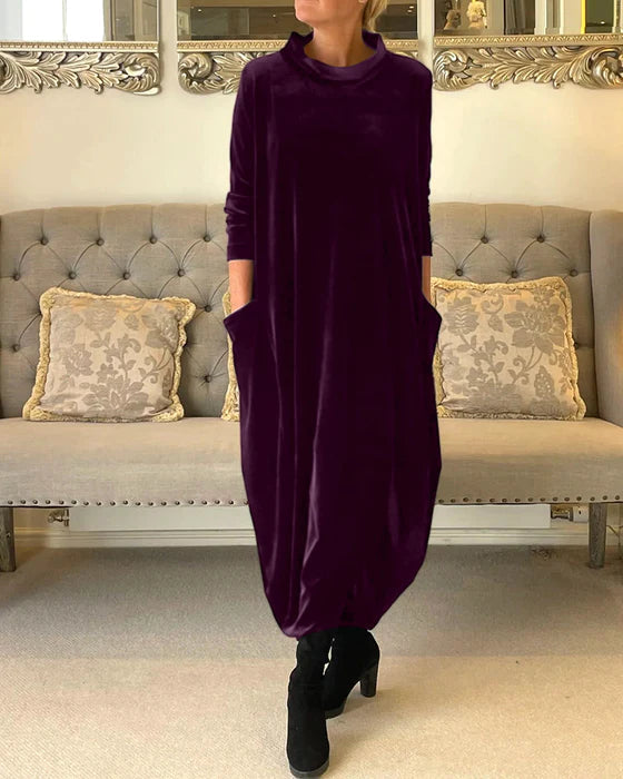 Velvet Midi Dress | Elegant & Cozy | Winter Chic