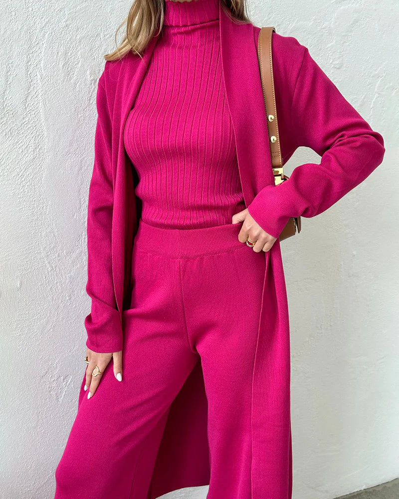 3-Piece Knitwear Set | Elegant | Cozy and Chic