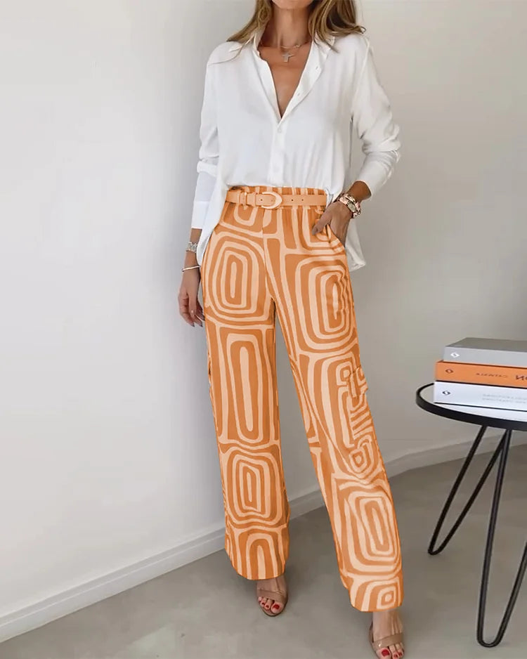 Chic Wide-Leg Printed Pants | Stylish | Effortlessly Elegant