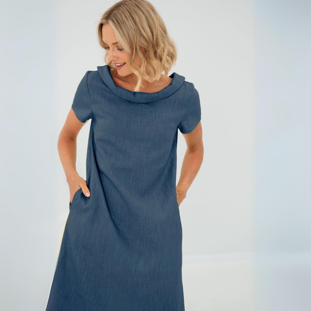 Linen Summer Dress | Short Sleeves | Lightweight & Elegant