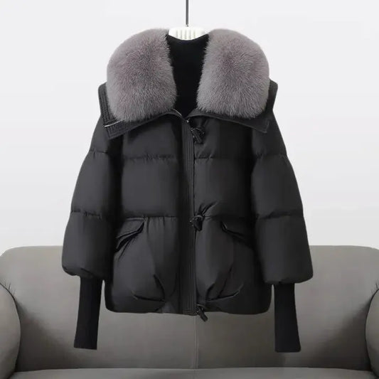 Faux Fur Collar Puffer Jacket | Elegant & Warm | Winter Essential