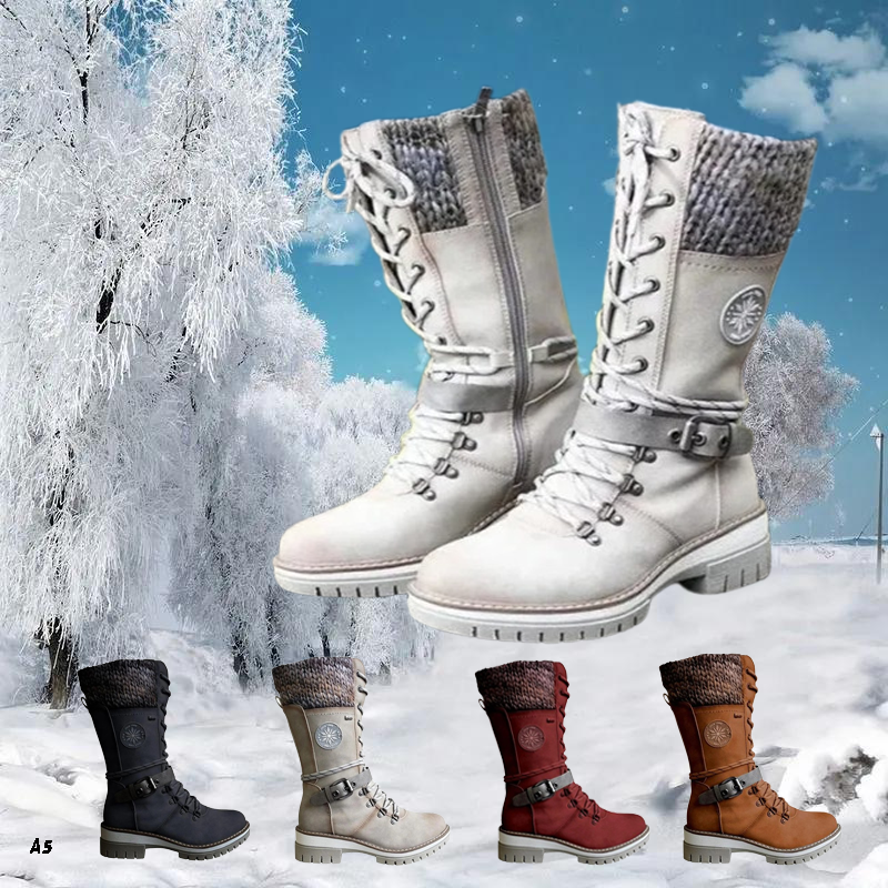 Knee-High Winter Boots | Lace-Up | Warm & Stylish