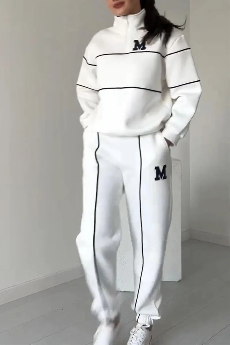 Zip-Up Tracksuit Set | Sporty & Stylish | Two-Piece Lounge Set