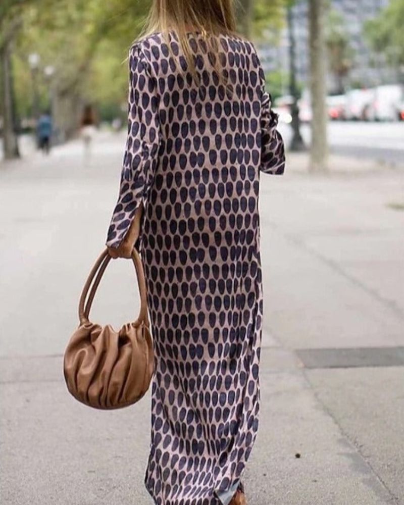 Geometric Print Maxi Dress | Flowy & Elegant | Effortless Chic