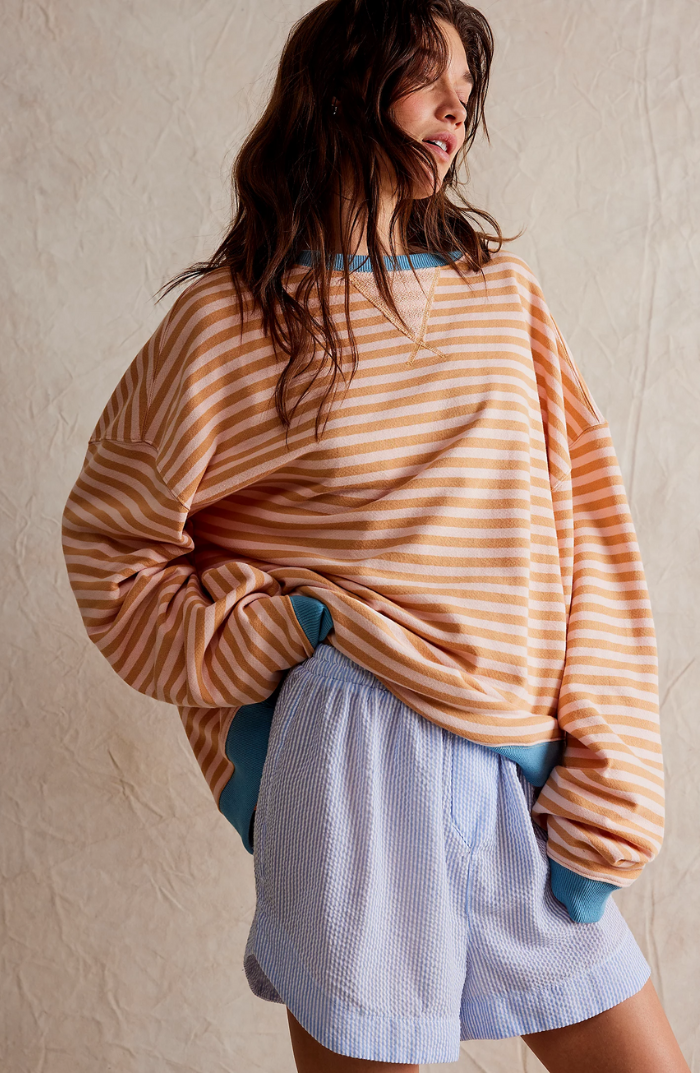 Oversized Striped Sweatshirt | Casual & Cozy | Relaxed Fit