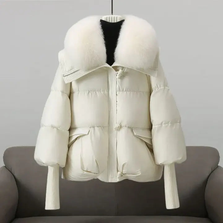 Faux Fur Collar Puffer Jacket | Elegant & Warm | Winter Essential