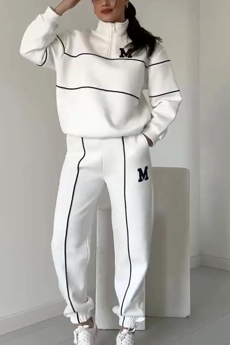 Zip-Up Tracksuit Set | Sporty & Stylish | Two-Piece Lounge Set