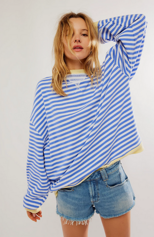 Oversized Striped Sweatshirt | Casual & Cozy | Relaxed Fit