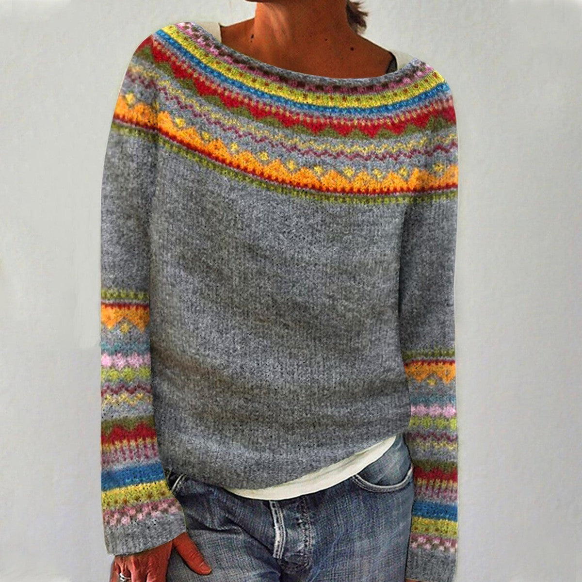 Striped Knit Sweater | Cozy | Vibrant & Stylish