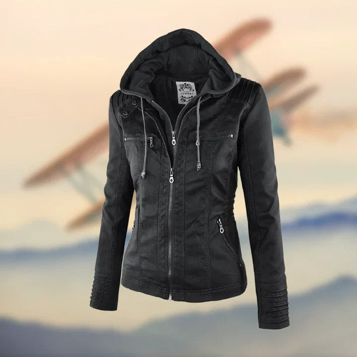 Hooded Leather-Look Jacket | Slim Fit | Stylish & Versatile