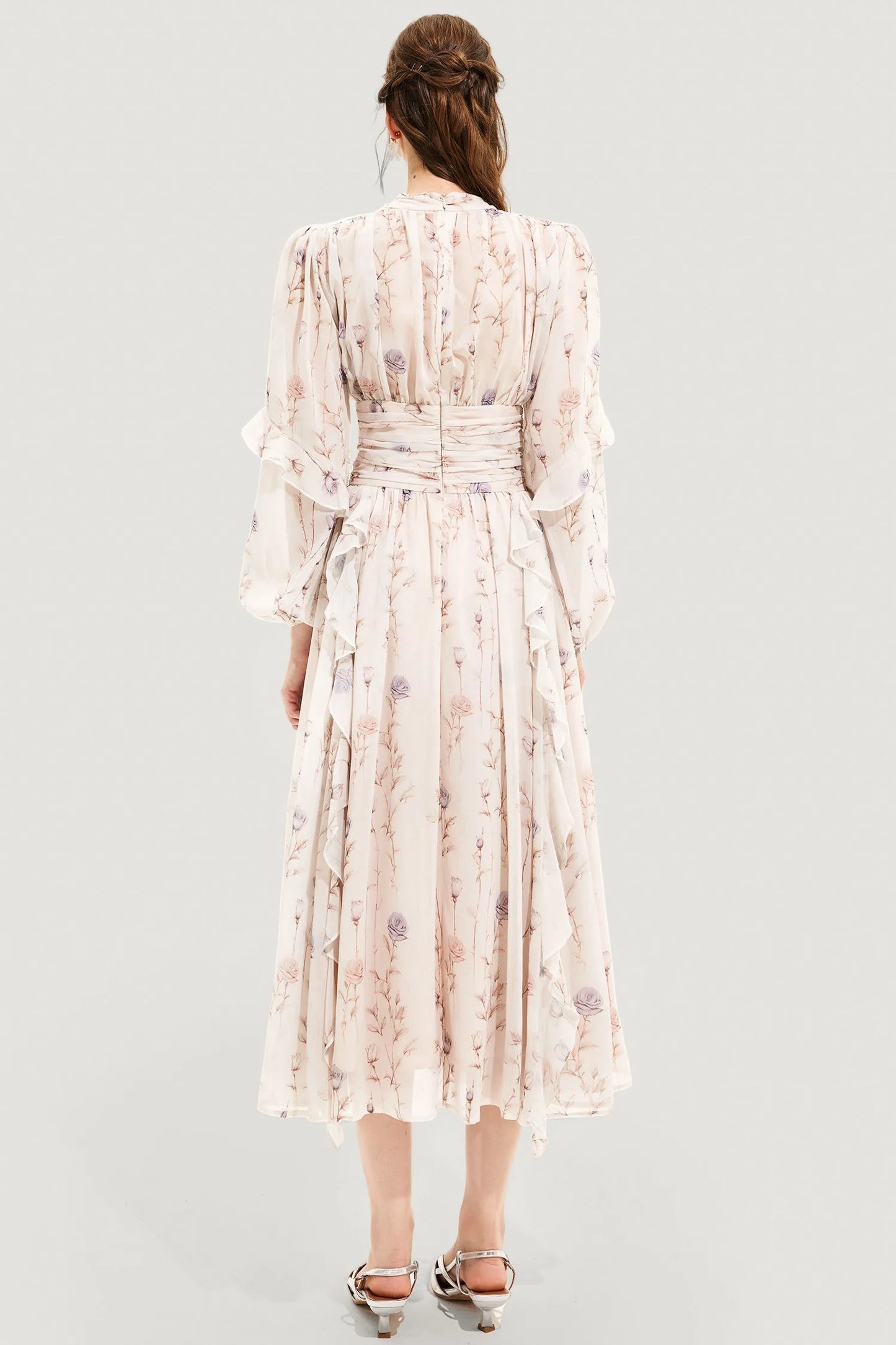 Elegant Floral Maxi Dress | Chiffon | Romantic & Flowy