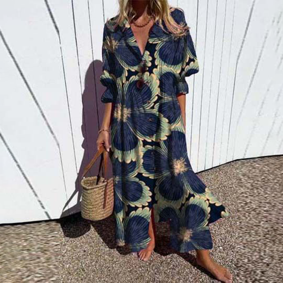 Floral Maxi Shirt Dress | Vibrant | Breezy & Stylish