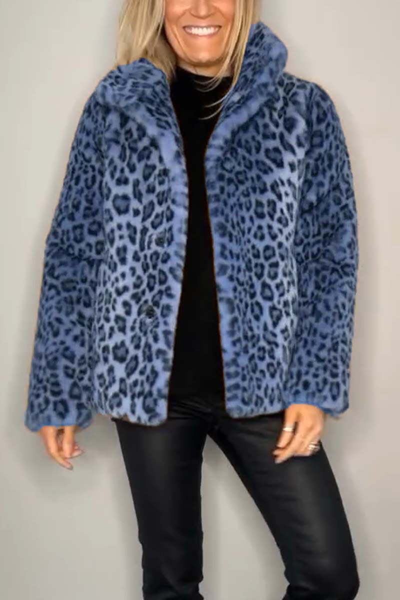 Leopard Print Faux Fur Coat | Chic & Cozy | Statement Outerwear