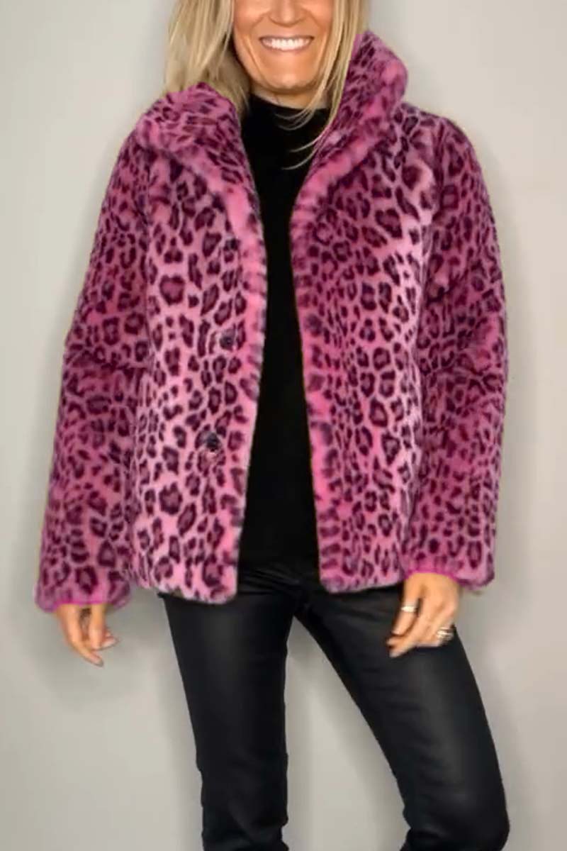 Leopard Print Faux Fur Coat | Chic & Cozy | Statement Outerwear