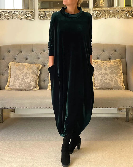 Velvet Midi Dress | Elegant & Cozy | Winter Chic