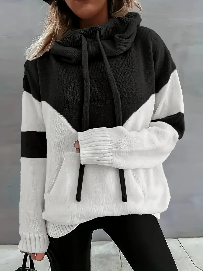 Color-Block Turtleneck Sweater | Cozy & Chic | Winter Essential