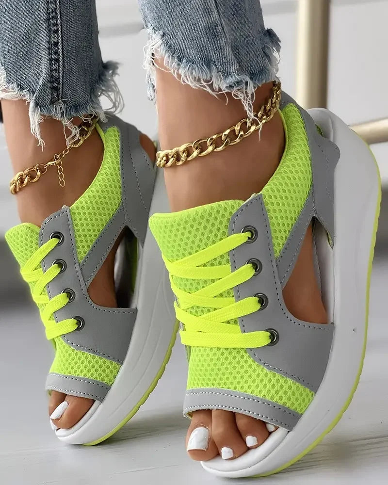 Open-Toe Platform Sneakers | Casual | Sporty and Stylish