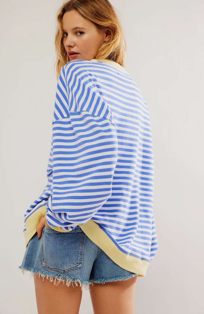 Oversized Striped Sweatshirt | Casual & Cozy | Relaxed Fit