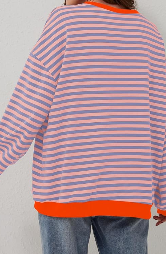 Oversized Striped Sweatshirt | Casual & Cozy | Relaxed Fit