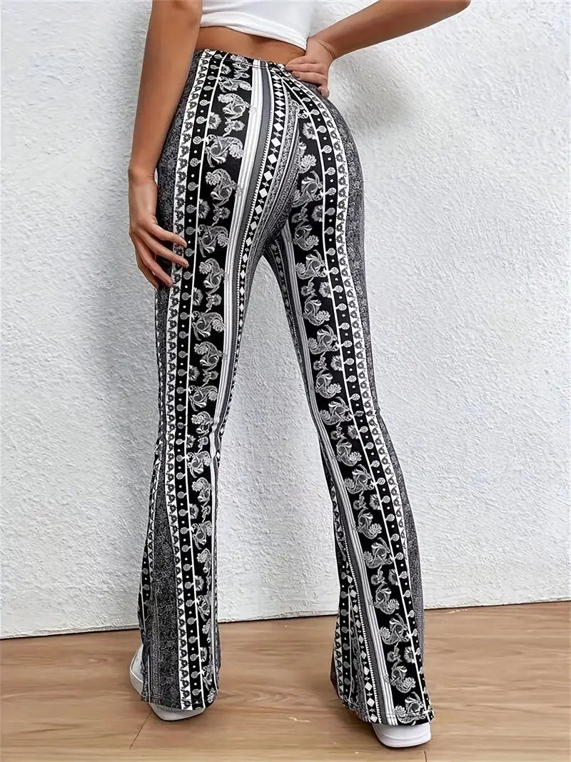 Boho Flare Pants | High Waist | Retro Chic