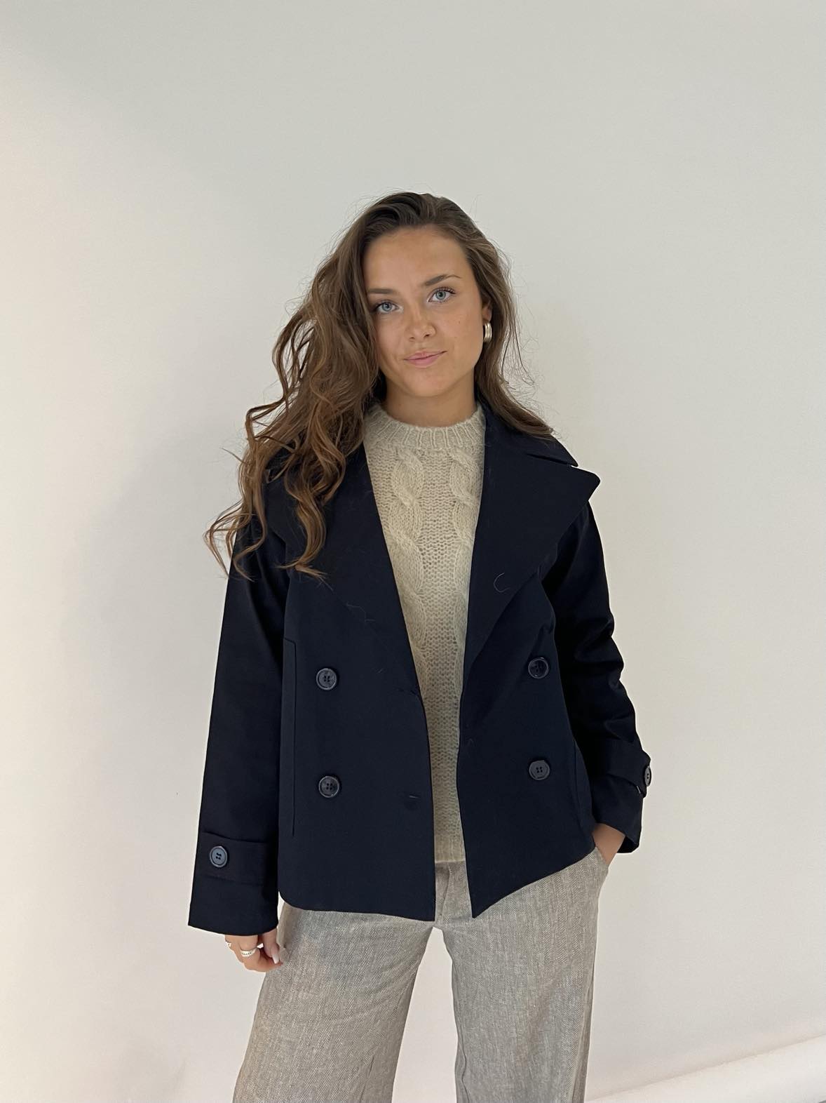 Classic Double-Breasted Coat | Effortless Elegance | Perfect for Layering