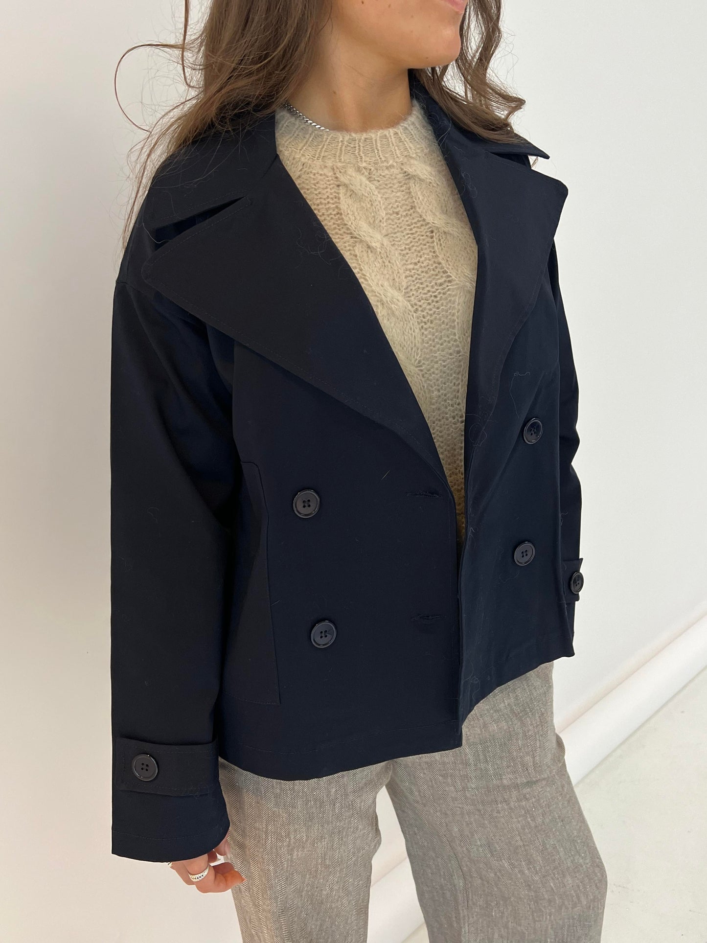 Classic Double-Breasted Coat | Effortless Elegance | Perfect for Layering