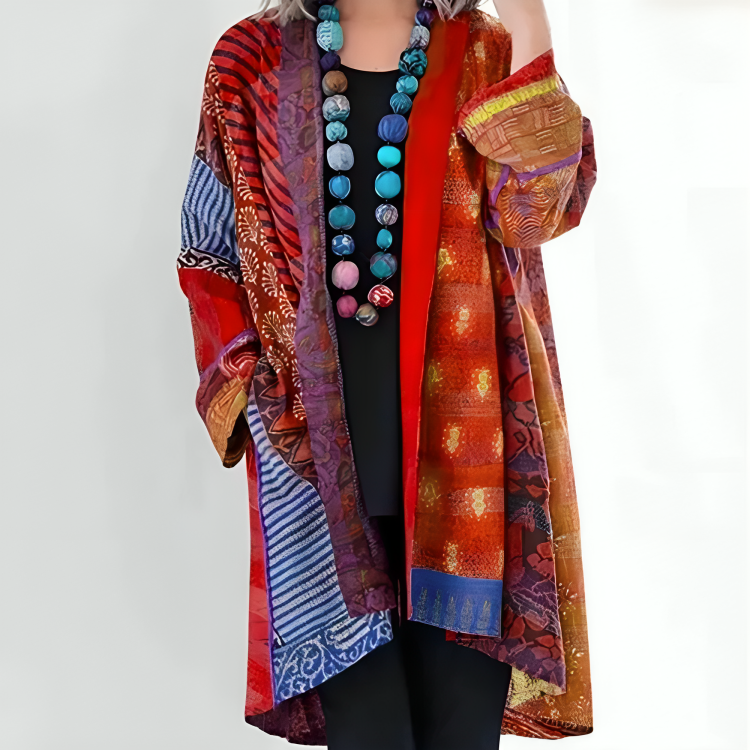 Boho Patchwork Kimono | Colorful | Lightweight & Flowing