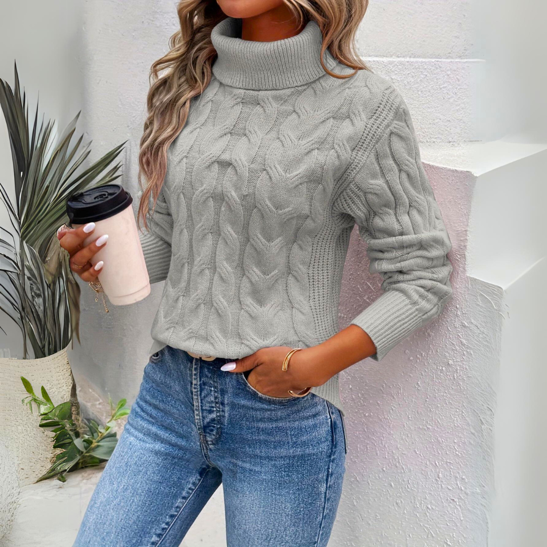 Cable-Knit Turtleneck Sweater | Cozy & Stylish | Perfect for Chilly Days