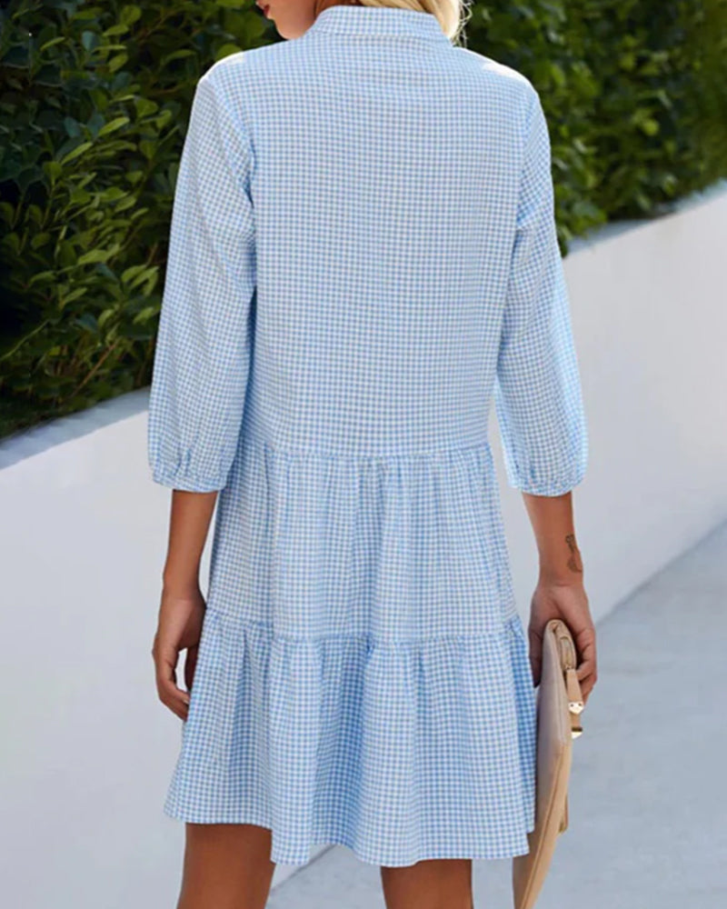 Gingham Button-Down Dress | Casual Chic | Lightweight & Breezy