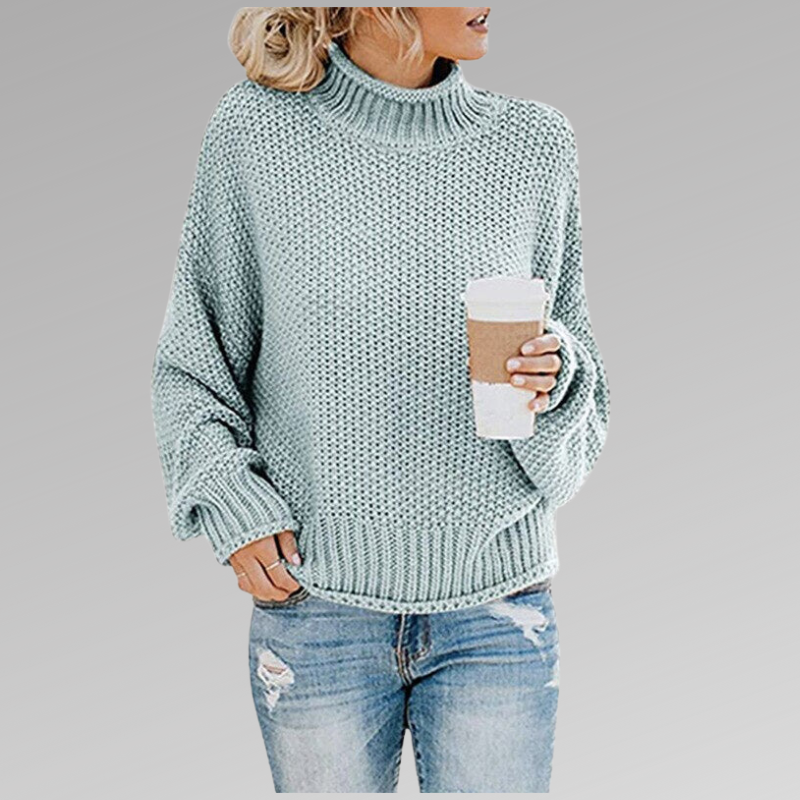 Chunky Knit Turtleneck Sweater | Oversized Fit | Cozy and Stylish