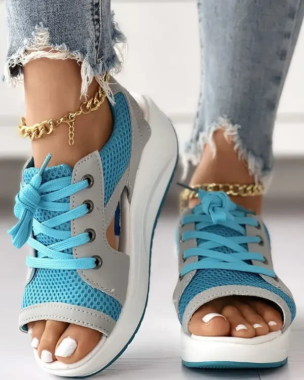 Open-Toe Platform Sneakers | Casual | Sporty and Stylish