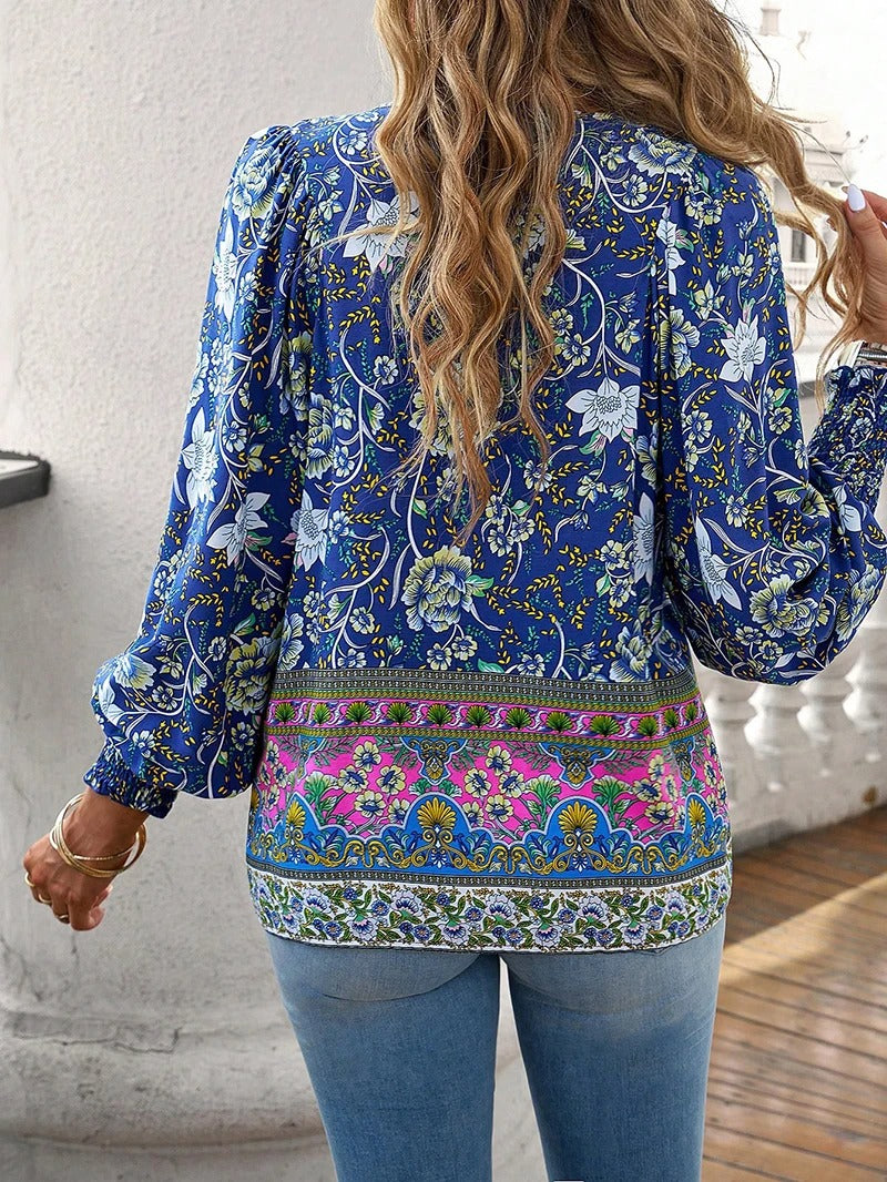 Bohemian Floral Blouse | Lightweight | Feminine & Chic