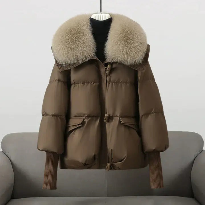 Faux Fur Collar Puffer Jacket | Elegant & Warm | Winter Essential