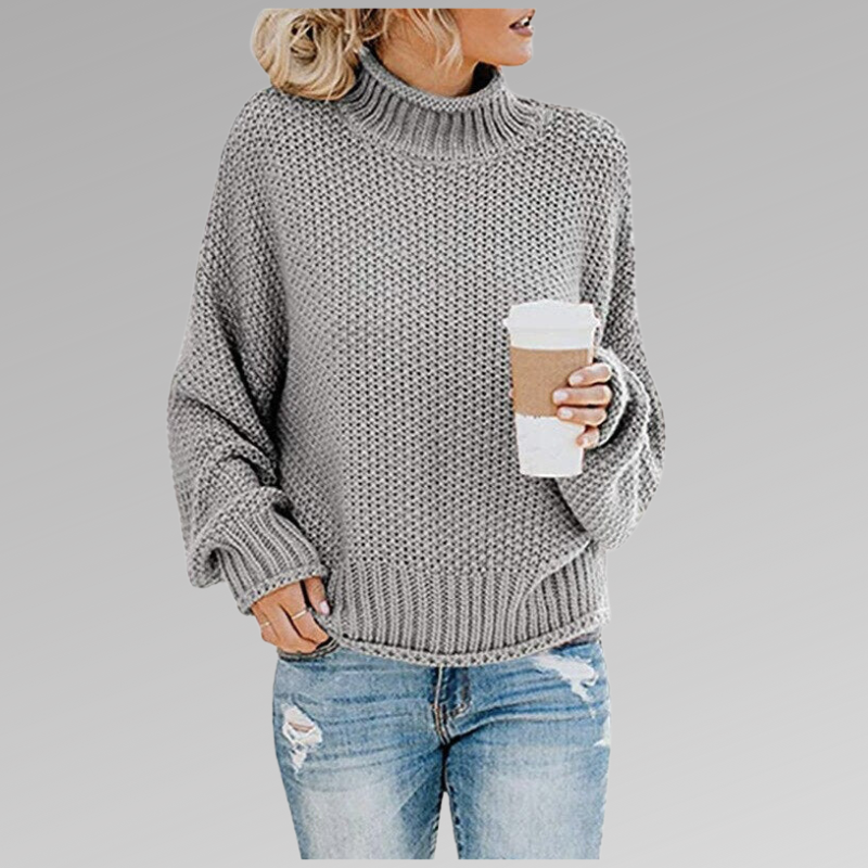 Chunky Knit Turtleneck Sweater | Oversized Fit | Cozy and Stylish