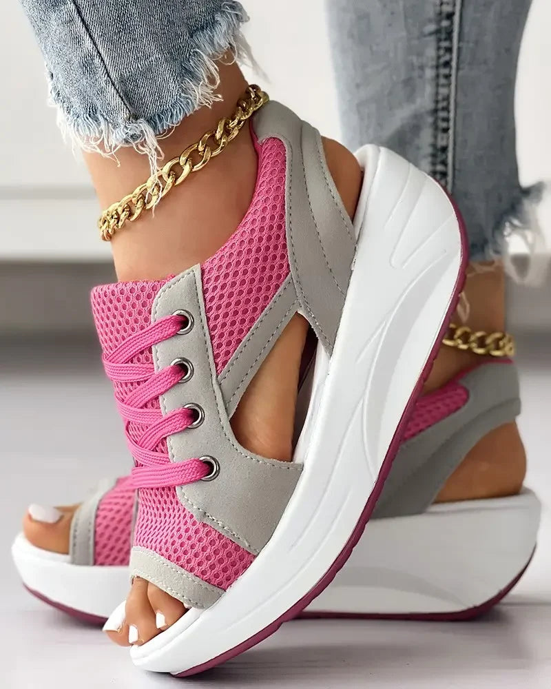 Open-Toe Platform Sneakers | Casual | Sporty and Stylish