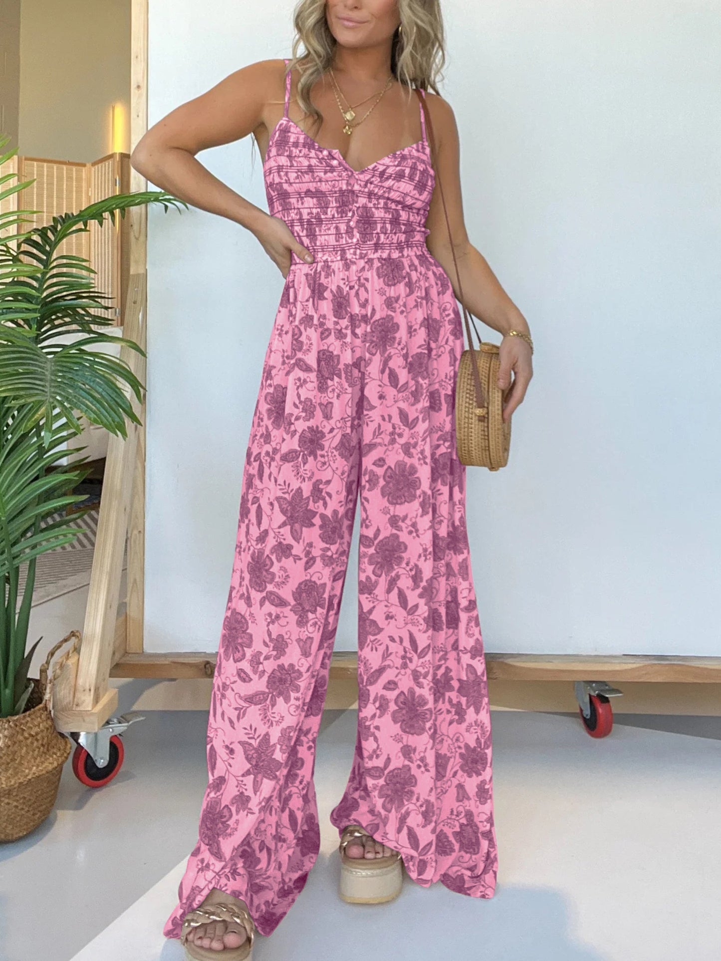 Floral Wide-Leg Jumpsuit | Summer Chic | Flowy & Comfortable