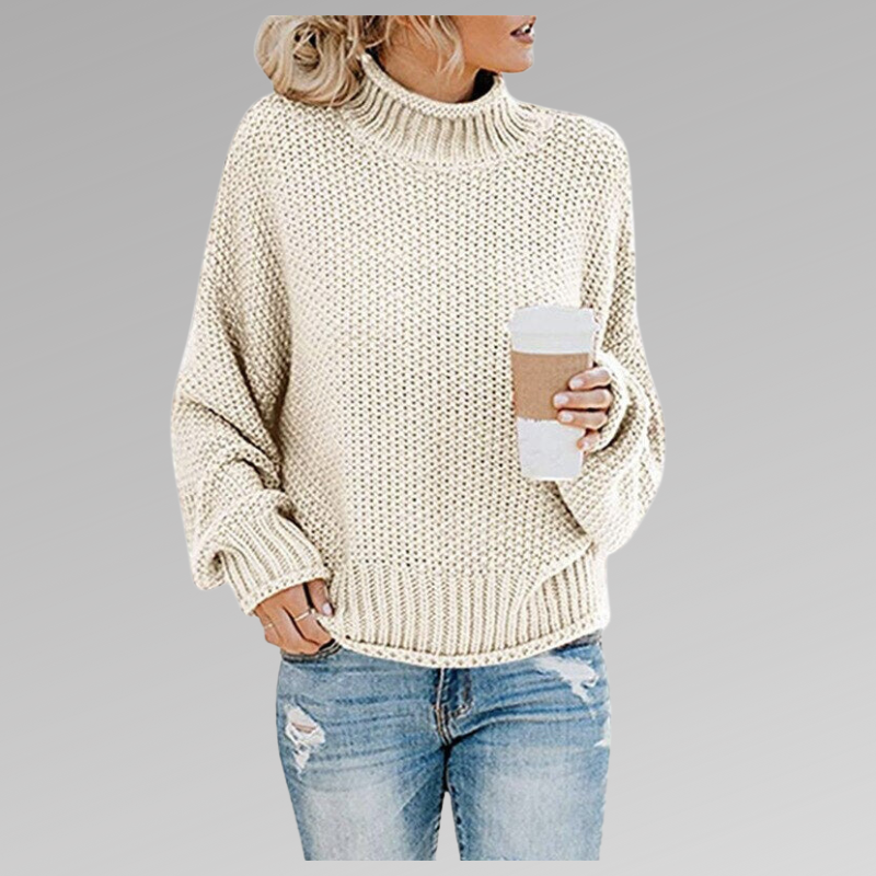 Chunky Knit Turtleneck Sweater | Oversized Fit | Cozy and Stylish