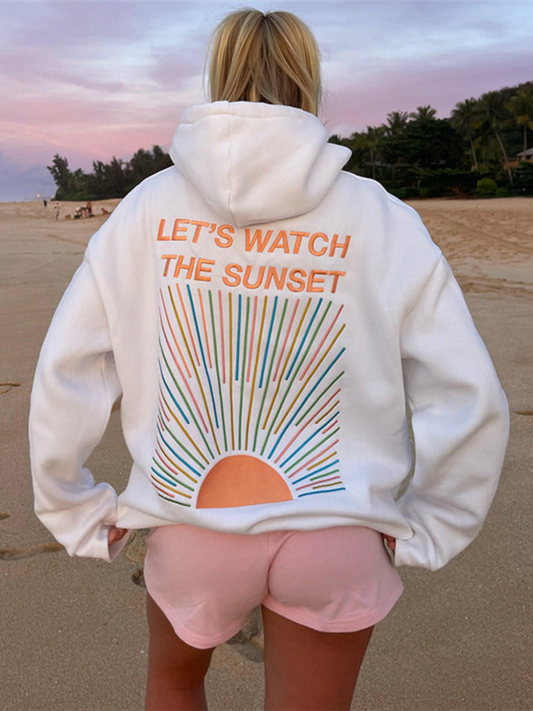 Sunset Graphic Oversized Hoodie | Cozy & Stylish | Relaxed Fit