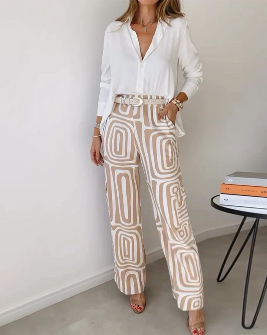 Chic Wide-Leg Printed Pants | Stylish | Effortlessly Elegant