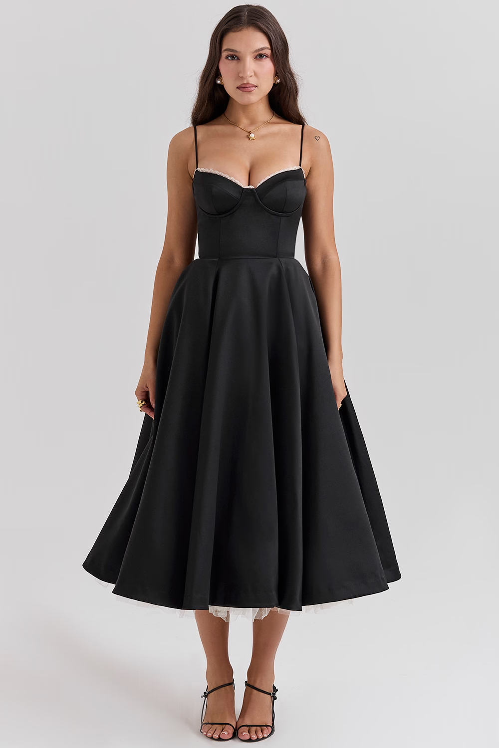 Elegant Corset Midi Dress | A-Line | Chic & Flattering