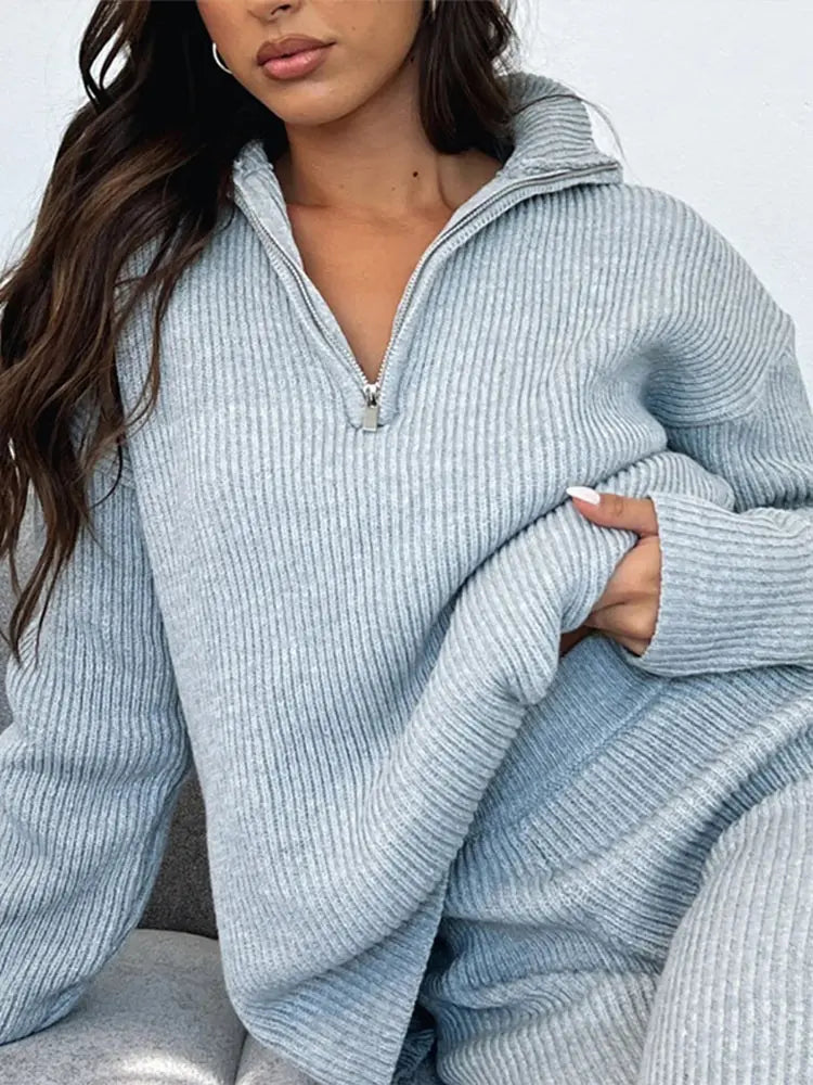 Ribbed Knit Lounge Set | Cozy | Effortless Chic