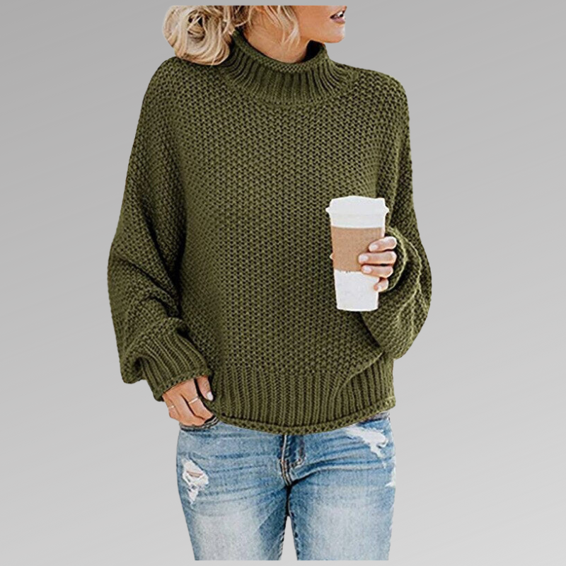 Chunky Knit Turtleneck Sweater | Oversized Fit | Cozy and Stylish