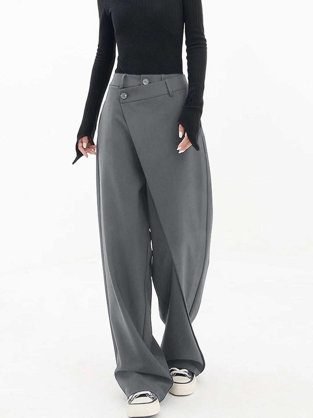 Asymmetrical Wide-Leg Pants | Elegant | Contemporary Design