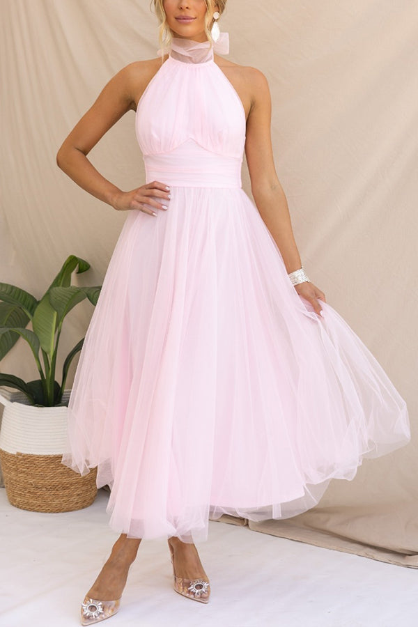 Halter Tulle Dress | Elegant & Flowy | Perfect for Special Occasions