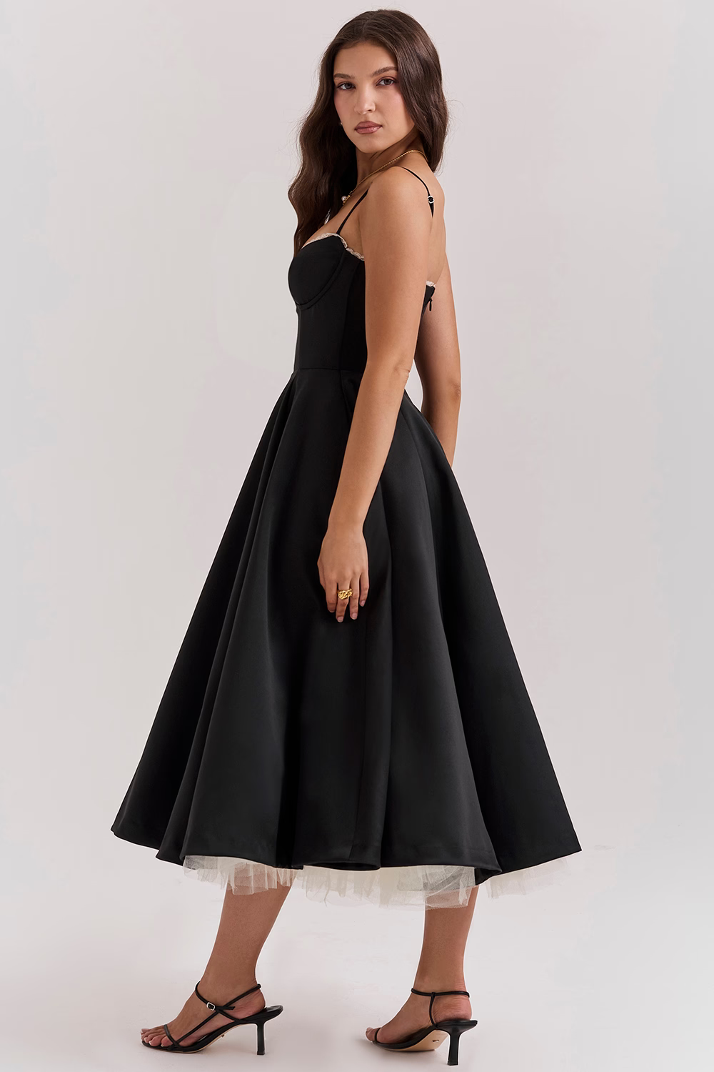 Elegant Corset Midi Dress | A-Line | Chic & Flattering