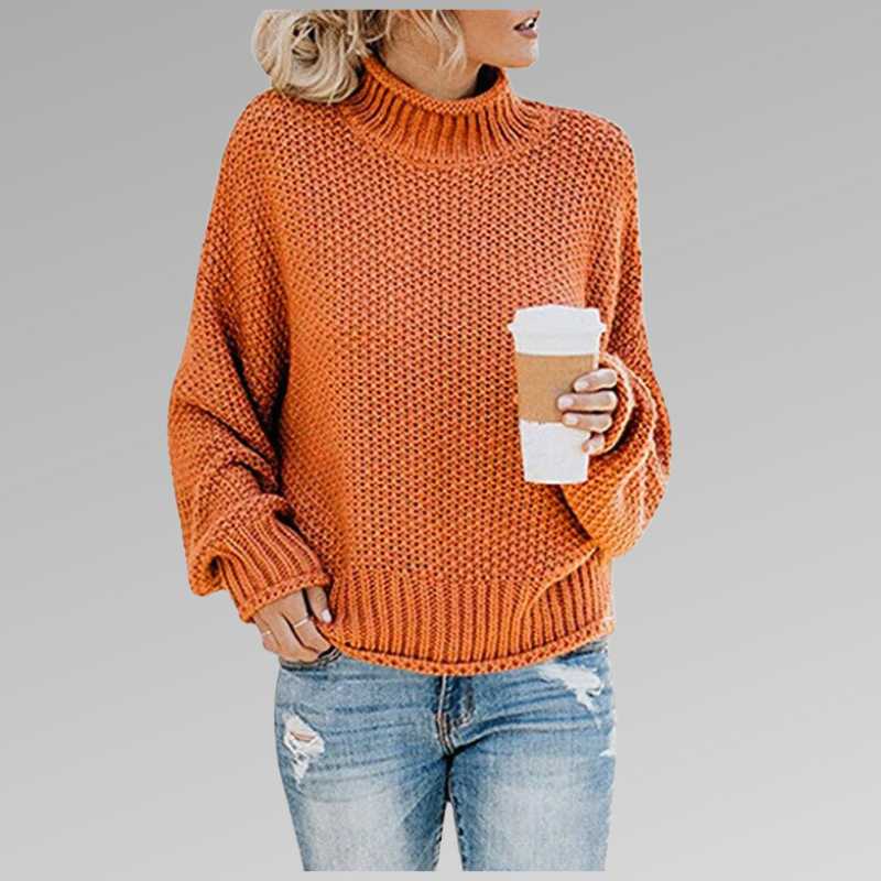 Chunky Knit Turtleneck Sweater | Oversized Fit | Cozy and Stylish