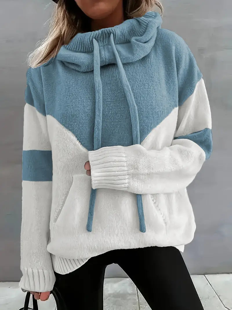 Color-Block Turtleneck Sweater | Cozy & Chic | Winter Essential