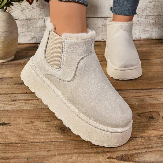 Platform Ankle Boots | Faux Fur Lined | Winter-Ready