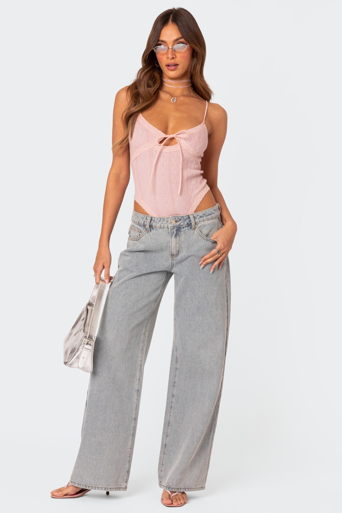 Wide-Leg Embroidered Jeans | Trendy & Feminine | Perfect for Casual Chic