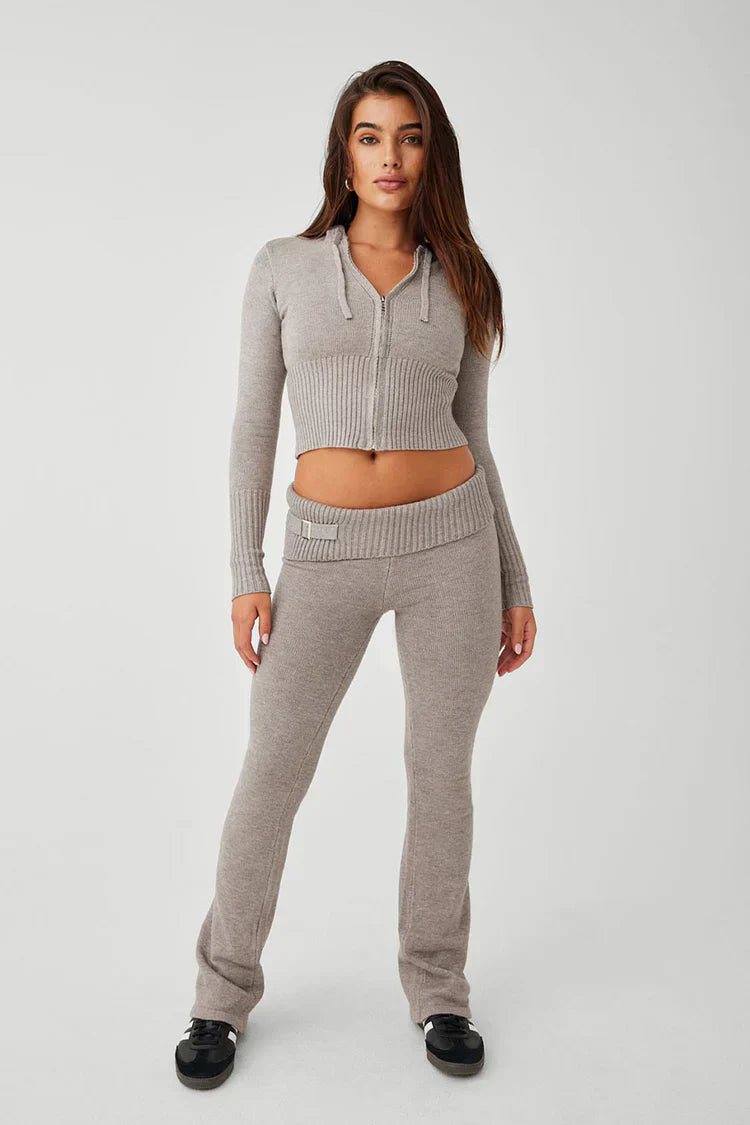 Ribbed Knit Two-Piece Set | Cozy & Chic | Casual Wear